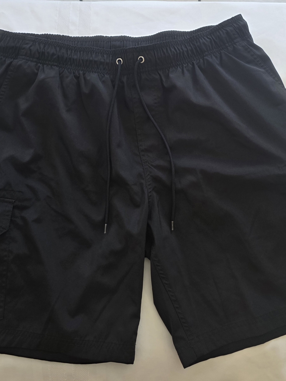 George Black Elastic Waist Cargo Swim Shorts Size L